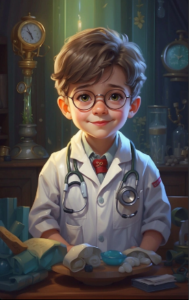 Cartoon Young Doctor